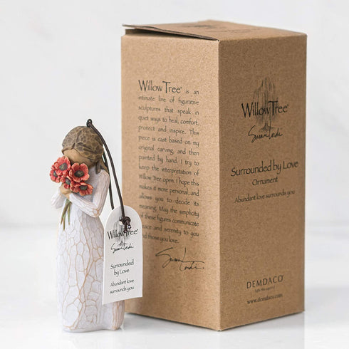 Willow Tree Surrounded by Love Ornament, Sculpted Hand-Painted Figure
