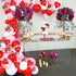 105 Pack Valentines Day Balloon Arch Garland Kit, Pink White Red Confetti Balloons with Red Heart Balloons for Valentine's Day Anniversary Mothers Day Wedding Engagement Party Supplies