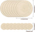 16 PCS Round Placemats and Coasters Set Braided Heat-Resistant Non-Slip Waterproof Durable Indoor Outdoor Coffee Kitchen Table Mats for Dining Tables(Beige,8 Placemats and 8 Coasters)