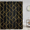 Riyidecor Chevron Black Stall Shower Curtain 60Wx72H Inch Herringbone Geometric Contemporary Wood Grain Striped Simple Modern Classy Neutral Dorm Decor Fabric Bathroom Set Polyester Waterproof
