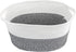 Clothes Towel Storage Basket Soft Nursery Cotton Rope Basket with Handles Toy Basket Shallow Cute Pet Toy Storage Bin Home Storage Woven Basket for Living Room
