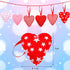 Valentine's Day Heart Hanging Decorations, Red and Pink Heart Fabric Soft Hanging Ornaments for Indoor Outdoor Wedding Party Supplies (20)
