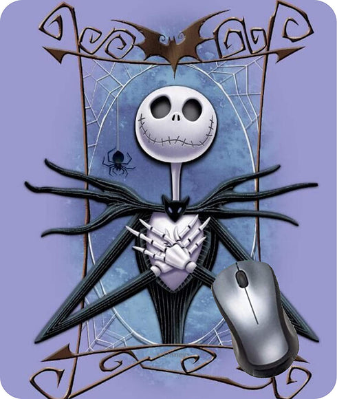 Gaming Computer Mouse Pad with Non-Slip Rubber Base, Premium-Textured and Waterproof Mousepad Laptop, Office & Home-Jack Skellington
