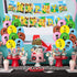 Animal Cross_ing Birthday Party Supplies 46PCS Cartoon Gifts for Kids Video Game Theme Party Decorations Includes 20 Packs Balloon, 1 Pack Banner, 24 Packs Muffin Cake Toppers