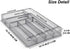 TQVAI Mesh Cutlery Tray 6 Compartments Kitchen Drawer Silverware Holder Utensils Flatware Organizer, Silver