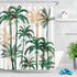 ECOTOB Palm Tree Shower Curtain for Bathroom, Tropical Hawaii Coconut Palm Trees Nature Paradise Plants Foliage Leaves Fabric Bathroom Decor Set with Shower Curtain Hooks, 72x72 Inch