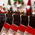 Yuokwer Christmas Stocking Holders for Mantel Set of 4- Stocking Hooks Hanger for Fireplace Christmas Hooks Safety Hang Grip Stockings Clip for Christmas Party Decoration (Gold, Pack of 4)