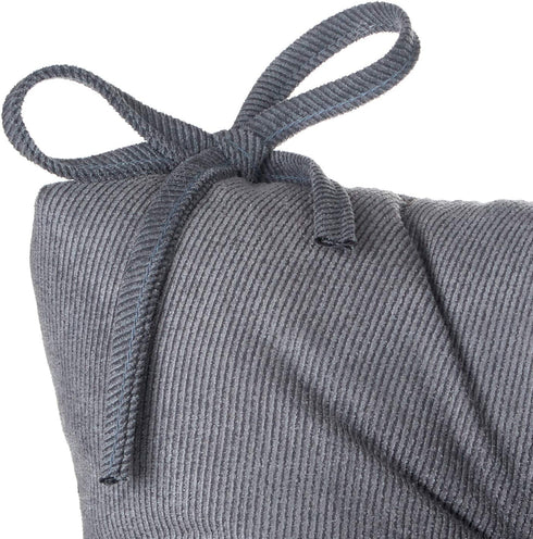 Klear Vu Non-Slip Gripper Twillo Overstuffed Rocking Chair Cushion Set, Seat 17" x 17" and Seatback 21" x 17", Bluestone