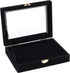 OLYCRAFT Velvet Pin Display Box Cabinet Brooch Collection Display Case with Clear Window Velvet Badges Display Box Disney, Hard Rock, Badges Collectible Pins and Medals - Black