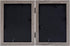 Golden State Art, 5x7 Double Frame Wood Grain Hinged Picture Frame Two Photo Frames, for Wedding Family Picture Collage (Grey, 5x7)