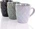 Elama Wave Series Mug Set, 12 oz, Assorted Grey 1
