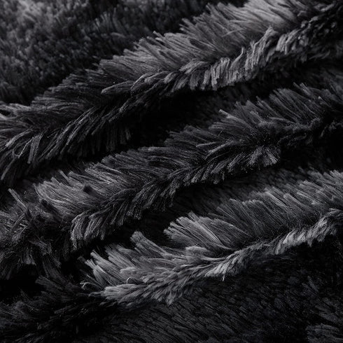 Comaza Soft Fuzzy Faux Fur Throw Blanket,Reversible Lightweight Shaggy Fluffy Cozy Plush Fleece Comfy Furry Sherpa Microfiber Blanket for Couch Sofa Bed,as Gift Home Decor(Tie Dye Black,Throw 50"x60")