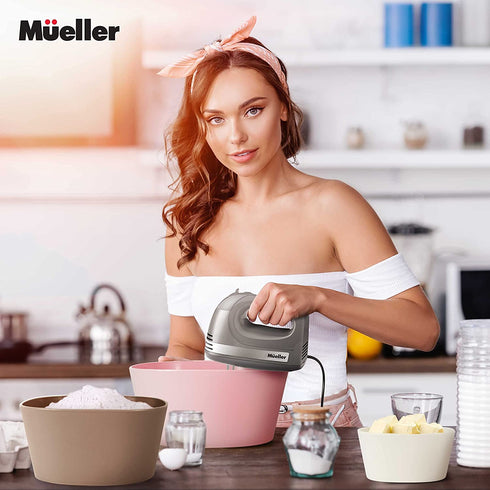 Mueller Mixing Bowls, 4-Piece Nesting Bowls Set, Food Prep Bowls, European Made, Microwave and Dishwasher Safe Mixing Bowl Set