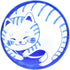 Mino Ware Japanese Pasta Bowl, Rice Soup Sarada Curry Rice, NEKOCHIGURA Cat Design, 7.9 inch, Tora