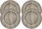 Rustic Distressed Farmhouse Faux Wood 13 in. Charger Plates in Gray Finish - Pack of 4