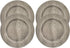 Rustic Distressed Farmhouse Faux Wood 13 in. Charger Plates in Gray Finish - Pack of 4