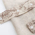 JINCHAN Valance Curtain Kitchen Farmhouse Window Valance for Living Room Linen Scroll Paisley Valance for Bedroom Bathroom Floral Printed Tie Up Small Valance 20 Inch 1 Panel Rod Pocket Taupe on Beige
