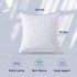 DOWNCOOL 100% Cotton Stuffer Throw Pillow Insert, Square Down and Feather Filled Decorative Bed Sofa Insert, 18x18 Inch, White
