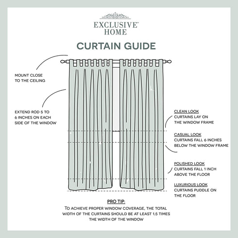 Exclusive Home Curtains Indoor/Outdoor Solid Cabana Tab Top Curtain Panel Pair, 54x120, Taupe