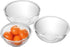 Bovado USA Glass Bowl Set (1QT + 1.5QT + 2.5QT) for Storage, Mixing, Serving - Clear, Dishwasher, Freezer & Oven Safe Glass, Easy-Clean, 2.5 QT, 1.5 QT, 1 QT