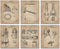 Firefighter Patent Print Set of 6 (8"x10") - Wall Art Decor - Gift Idea for Firemen First Responders