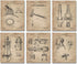 Firefighter Patent Print Set of 6 (8"x10") - Wall Art Decor - Gift Idea for Firemen First Responders