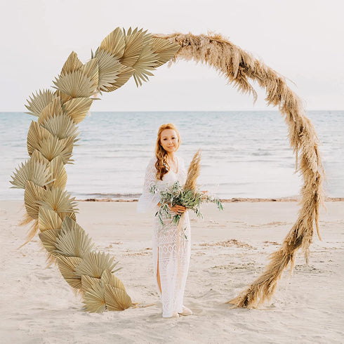 Dried Palm Leaves,4 Pieces 12X18 inch Natural Dried Palm Fans Neutral Home House Decor | Wedding Decor | Leaves + Flower + Leaf Decor