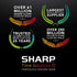 Sharp Twin Bell Alarm Clock - Loud Alarm - Great for Heavy Sleepers - Battery Operated Quartz Analog ¦ (Brushed Silver)
