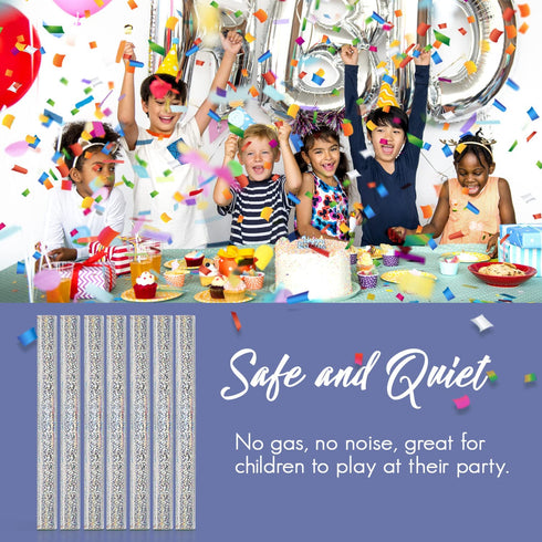 Battife Confetti Wands 10Pack Colorful Tissue Paper Confetti Flick Flutter Sticks for Wedding Celebrations, Anniversary, Birthday Parties, 7.8 inch