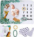 90210 Baby Milestone Blanket 50x40-inch Milestone Blanket with Bib & Frames Soft Fleece Baby Milestone Photo Blanket Gender Neutral Baby Grow Chart Blanket for Nursery Décor Baby Shower (Jungle)