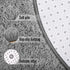 Chicrug Fluffy Round Area Rugs for Girls Bedroom, 4x4 Feet Shaggy Circle Area Rug for Living Room, Soft Fuzzy Carpets for Princess Room, Cute Rug Kids Circular Playmats for Baby Nursery Home, Grey