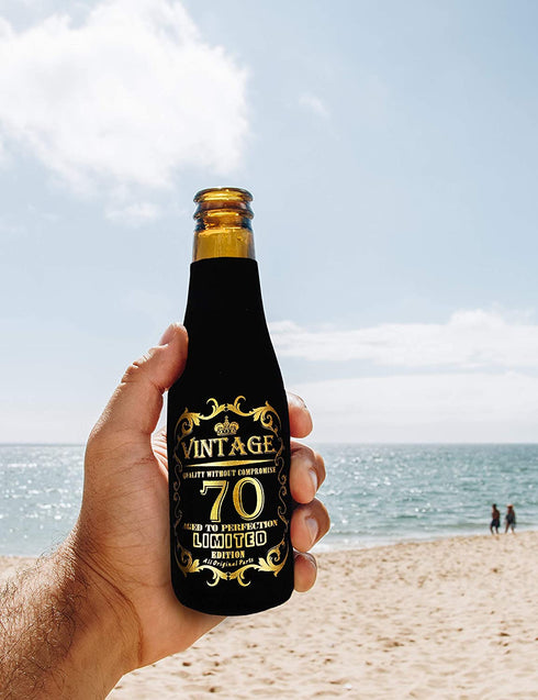 Cheers To 70th Years, 70th Birthday Can Bottle Cooler, 70th Birthday Gifts for Men, 70th Birthday Sleeve, 70th Birthday Decorations for Men, 70th Birthday Party Supplies, 70th Birthday Favors