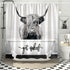 DESIHOM Highland Cow Shower Curtain Western Get Naked Shower Curtain Grey Shower Curtain Farmhouse Shower Curtain Animal Funny Shower Curtain Polyester 72x72 Inch