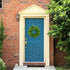 2 Pack 12" Artificial Boxwood Wreath for Front Door Faux Green Leaves Greenery Spring Wreath for Home Wall Window Wedding Party Hanging Decor (White Seeds)