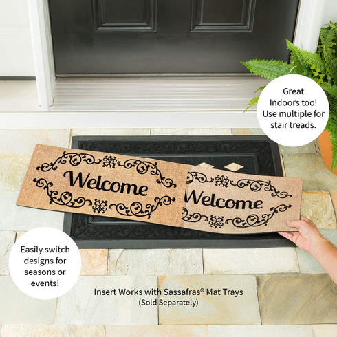 Evergreen Flag Welcome Scroll Sassafras Switch Mat 22" x 10"