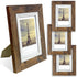 4x6 Picture Frame Set of 4, Wood Rustic Brown Photo Frames, Wooden Picture Frames Display with High-Definition Tempered Glass for Desktop Display and Wall Decoration.