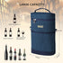 BALEINE 2 Bottle Wine Carrier - Insulated & Leakproof Wine Cooler Bag with Shoulder Strap for Picnic, Travel, BYOB Restaurant, Wine Gifts for Women (Blue, 2 Bottle)