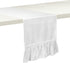 D'Moksha Homes White Table Runner - 14 x 72 Inch, 100% Pure Linen Ruffle Table Runners 72 inches Long, Machine Washable, Easter Table Runner, Perfect for Spring Summer Mother's Day