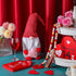 4 Pieces Valentines Day Decor Valentines Tiered Tray Decor Valentines Table Top Decor Valentines Wood Signs Valentines Gnome Wedding Signs for Happy Valentines Day Holiday Decor