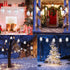 Christmas Decorations Lantern String Lights - 22.8 Feet Christmas Lights with 6 LED White Snowflake Projector, Lantern Projection Lights Waterproof for Indoor Outdoor Patio Window Holiday Show, White