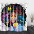 LYFANS, Waterproof Hooks & Liners for Bathroom Accessories ,Polyester Fabric Shower Curtain for Bathtub,Wide Bright African American Black Girl 3D Printed Toilet Room Hangings with Hooks, 60€³ x 72€³