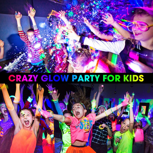 Sauyoza Easter Party Favor Return Gifts for Kids Birthday 38 Pack Goodie Bag Stuffers Light Rings Prizes for Kids Glow in The Dark Party Supplies Birthday Valentines Halloween Christmas