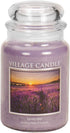 Village Candle Lavender Large Glass Apothecary Jar Scented Candle, 21.25 oz, Purple, 21 Ounce