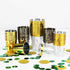 Just Artifacts 1oz Plastic Shot Glasses (120pcs, Metallic Gold Rim)
