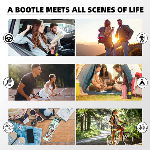 Fanhaw Water Bottles Stainless Steel Insulated Vacuum 20oz Water Bottle for Kids/Adults, 2 Lids Leak Proof Thicken Double Wall for Cold & Hot Beverages, BPA Free (Green-Pink)