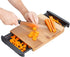 Glad Acacia Wood Cutting Board with Slide Out Trays | Catches Food and Waste | Solid Wooden Butcher Block with Removable Drawers | Kitchen Cooking Supplies