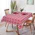 Valentine's Day Love Heart Tablecloth, Red Table Cloth, Waterproof Tablecloth Square for Valentine's Wedding Dinner Party Decoration, 55 x 55 Inch