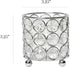 Elegant Designs HG1000-CHR Elipse Crystal Flower, Candle Holder, Wedding Centerpiece, 3.25 Inch, Chrome Decorative Candleholder/Vase