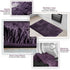 Clara Clark Bathroom Rugs, Ultra Soft Plush Shaggy Bath Rugs, Bath Mats for Bathroom, Machine Wash, Non Slip Backing Rubber, 32 x 48 Inches, Eggplant