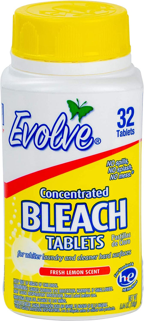 Evolve Concentrated Bleach Tablet 32 ct Fresh Lemon (1 pack)